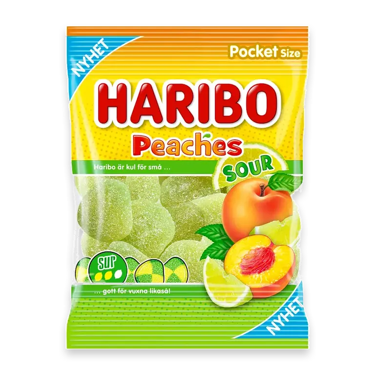 Godispåse Peaches Sour 70g