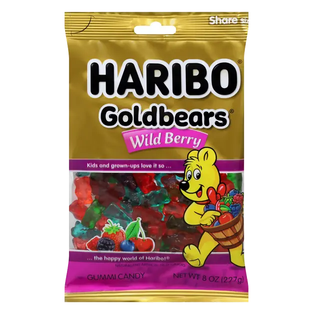 Goldbears Wild Berry Gummi Bears Candy Share Size