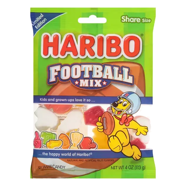 Gummy Candy, Football Mix, Share Size