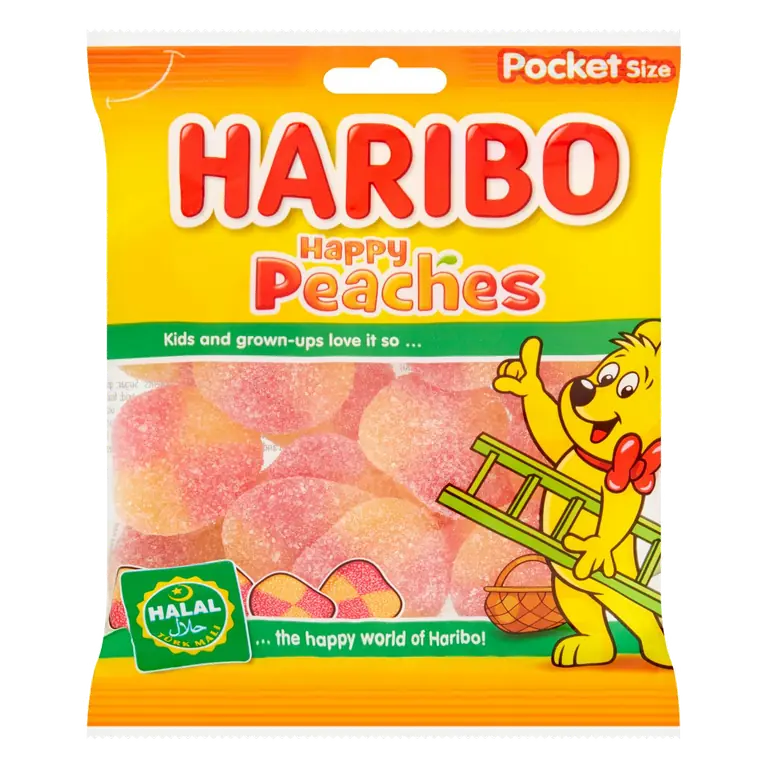 Halal Happy Peaches Bag 100g