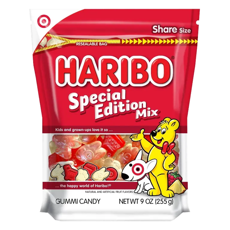 Haribo Candy Special Edition Mix Standup Bag Gummy Candy, 9oz