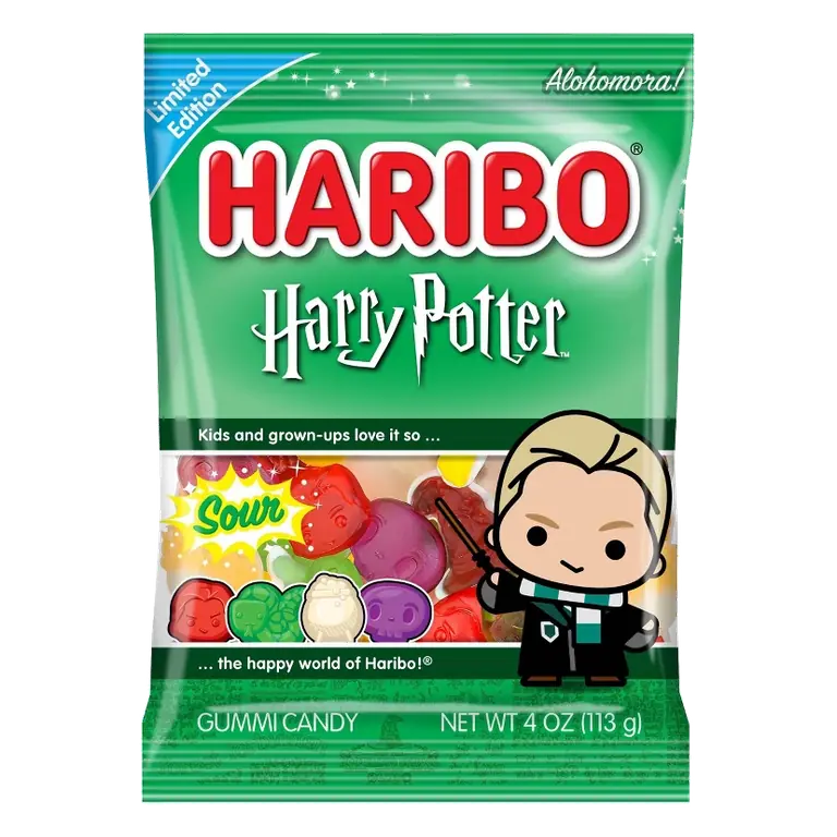 HARIBO Harry Potter Halloween Sour Malfoy Chewy Gummy Candy, 4oz