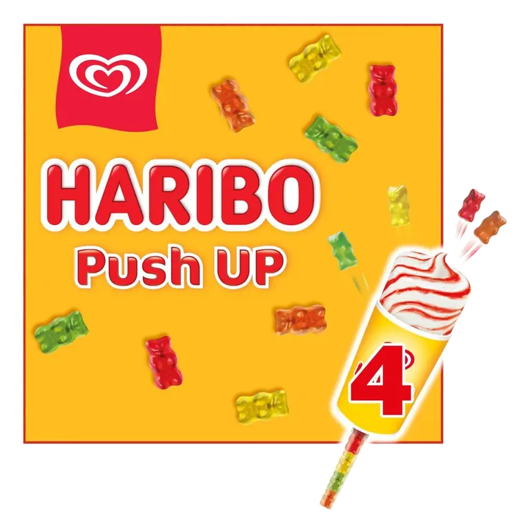 Push Up Vanilla & Strawberry Ice Cream Lollies 4 x 85ml