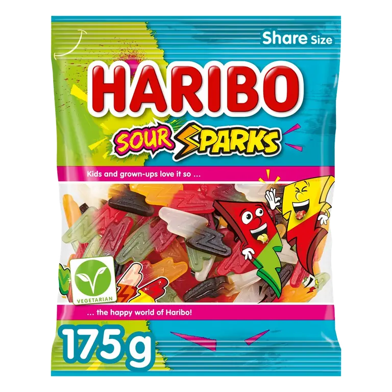 Sour Sparks Vegetarian Sweets Share Bag 175g