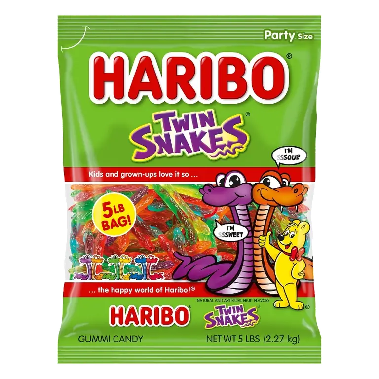 Haribo Twin Snakes Bulk, 5lb/80oz