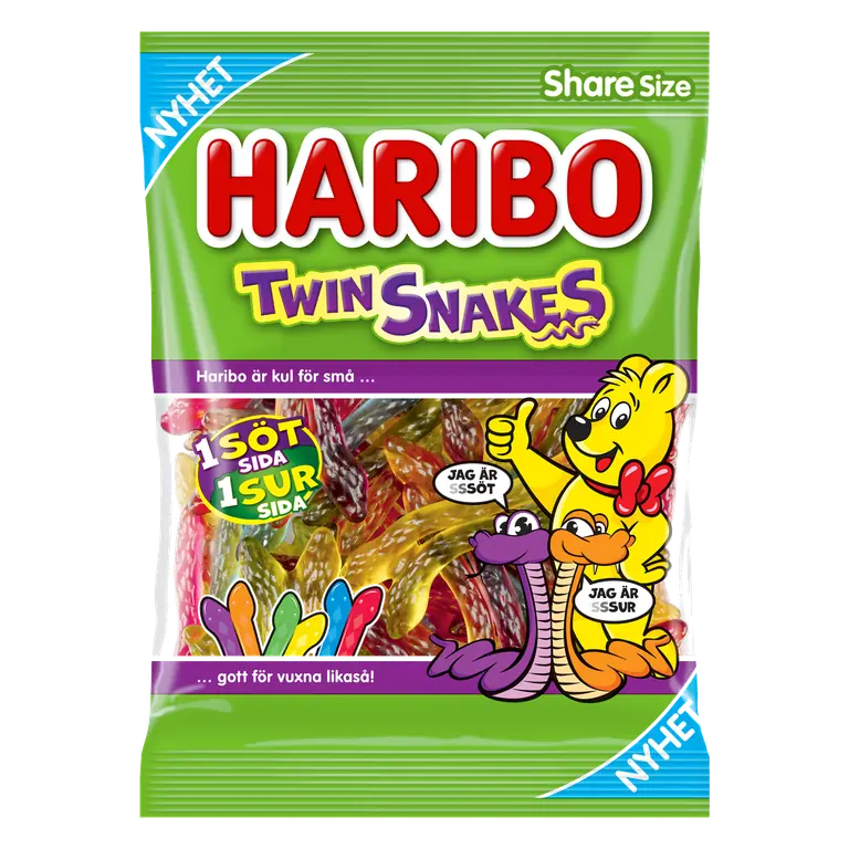 Twin Snakes Söt Och Sur Sida