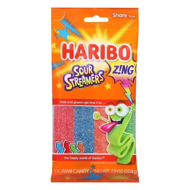Zing Sour Streamers Gummy Candy