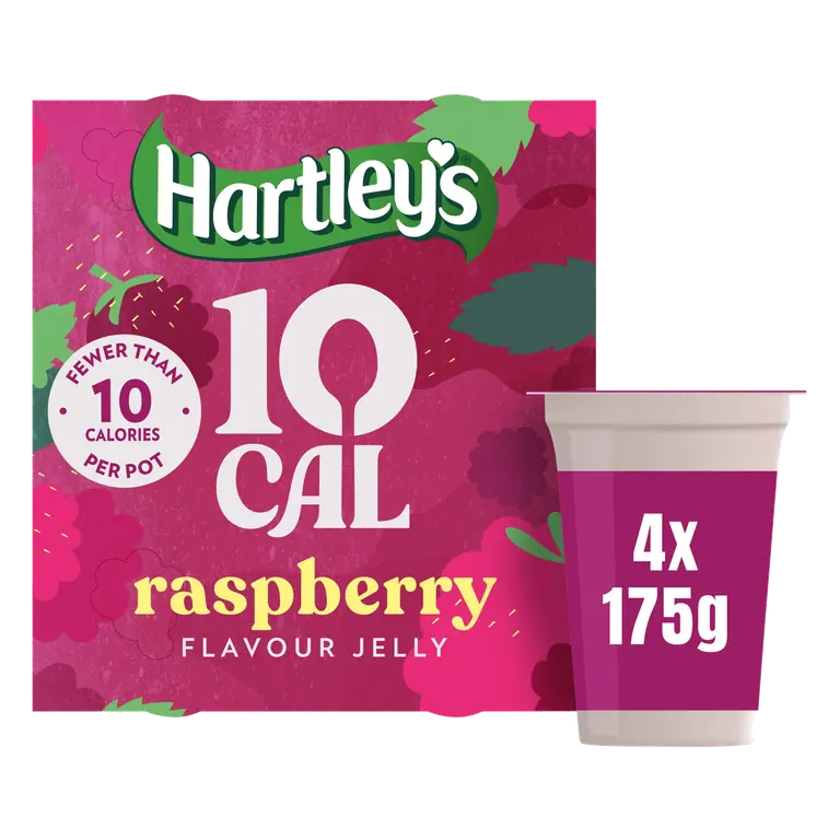 Hartley's 10 Cal Raspberry Flavour Jelly Pots 4 x 175g (700g)