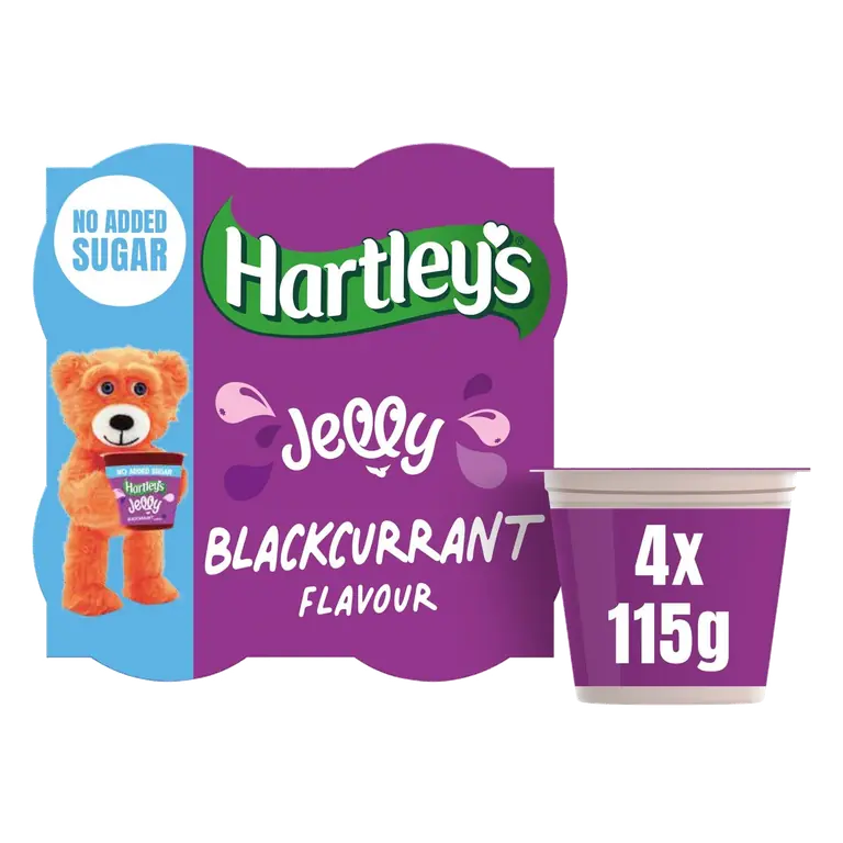 No Added Sugar Blackcurrant Flavour Jelly 4 x 115g (460g)