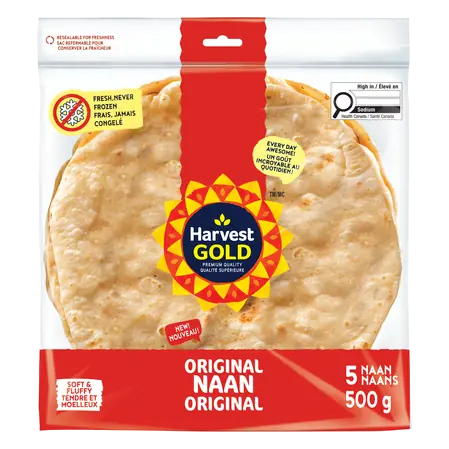 Premium Quality Naan Original 5 Pack 500 g
