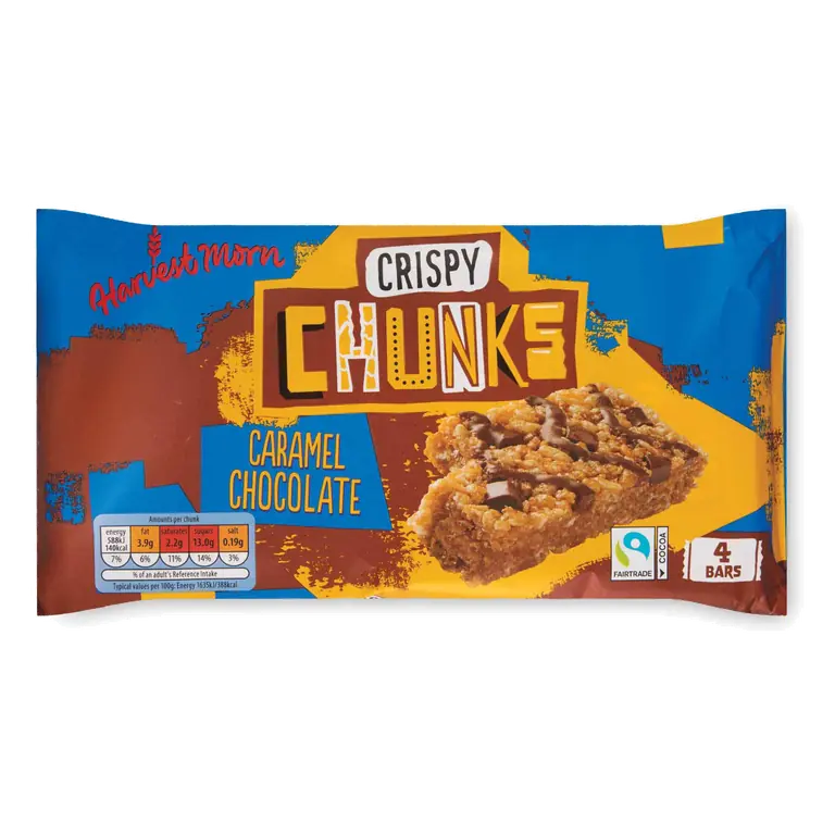 Caramel Chocolate Crispy Chunks 4 Pack