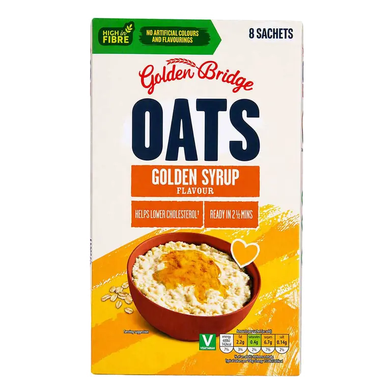Golden Syrup Flavour Instant Porridge Satchets 8 Pack