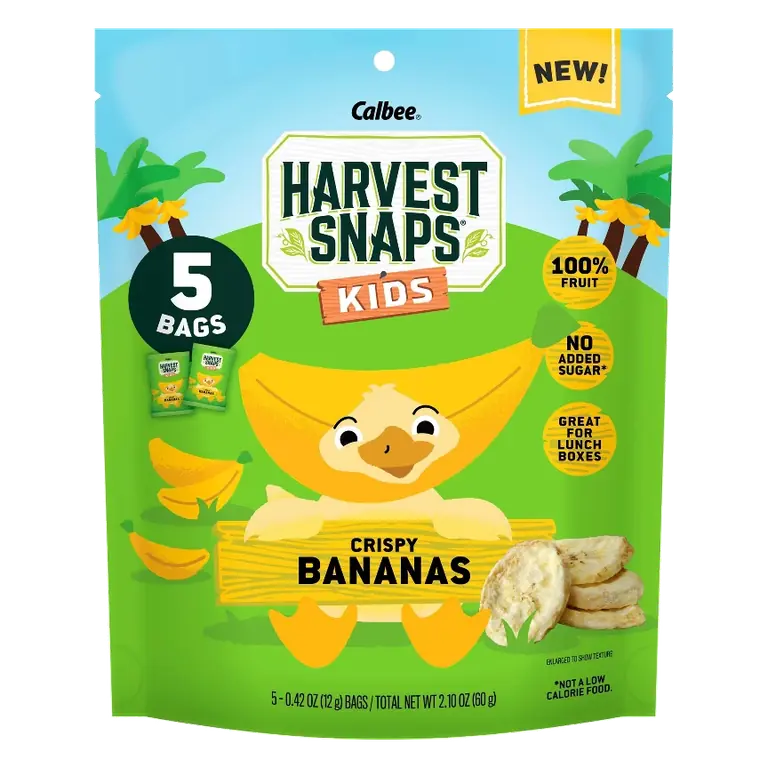 Harvest Snaps Crispy Bananas, 2.10oz/5ct Bags