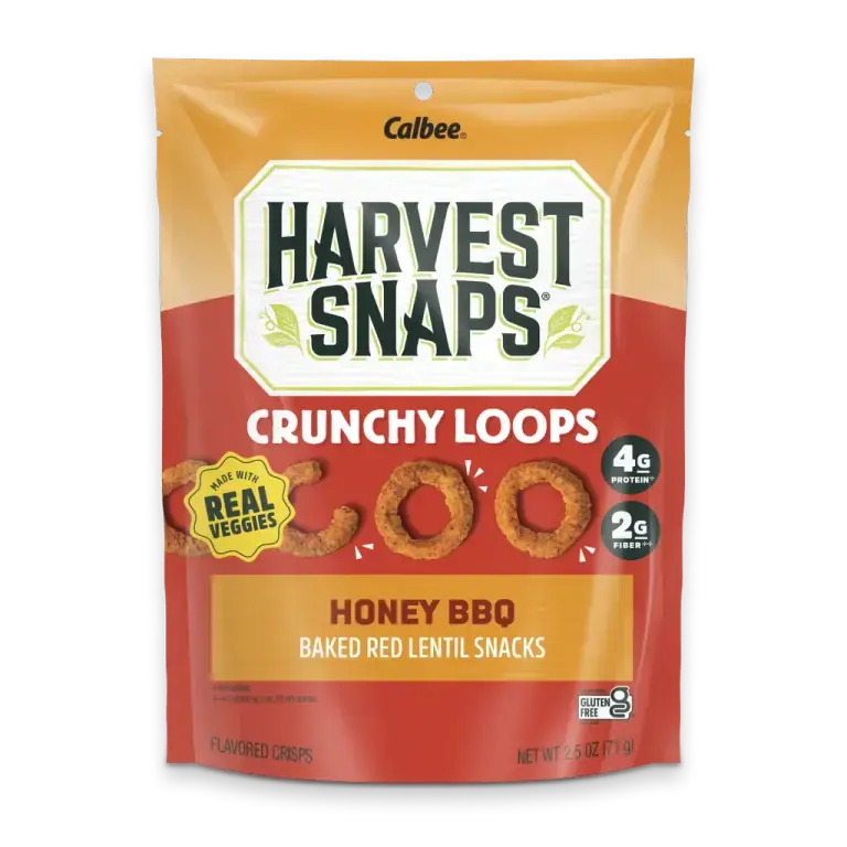 Crunchy Loops Honey BBQ Baked Red Lentil Snacks