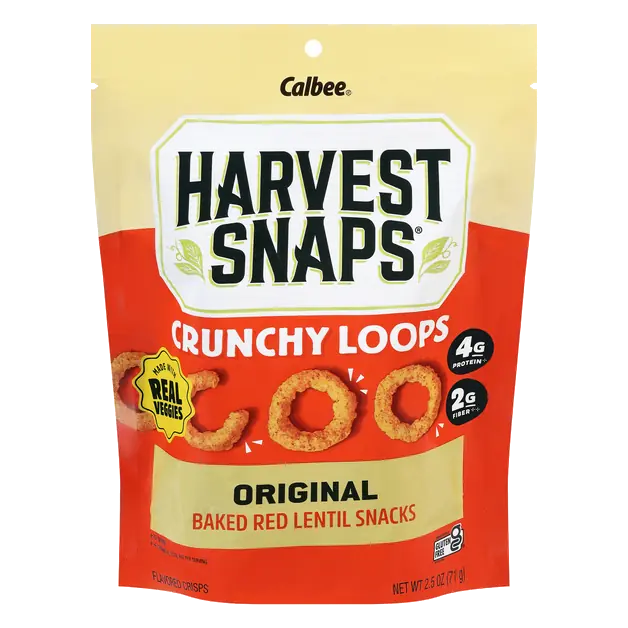 Crunchy Loops Original Baked Red Lentil Snacks