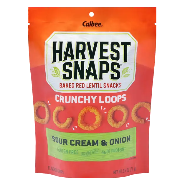 Gluten Free Sour Cream & Onion Loops Red Lentil Crisps