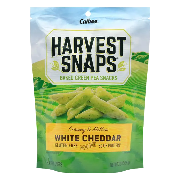 Gluten Free White Cheddar Baked Green Pea Crisps