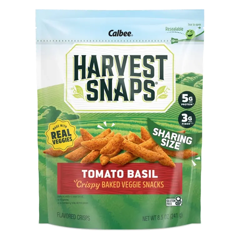 Harvest Snaps Tomato Basil Baked Red Lentil Snacks, 8.5oz
