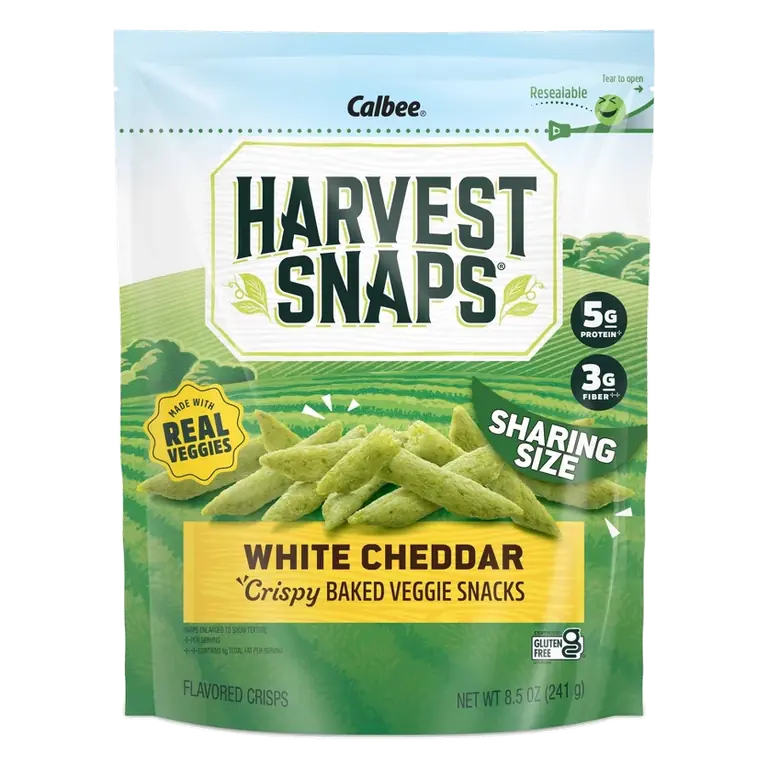 Harvest Snaps White Cheddar Baked Green Pea Snacks, 8.5oz: Gluten-Free, No Artificial Flavor