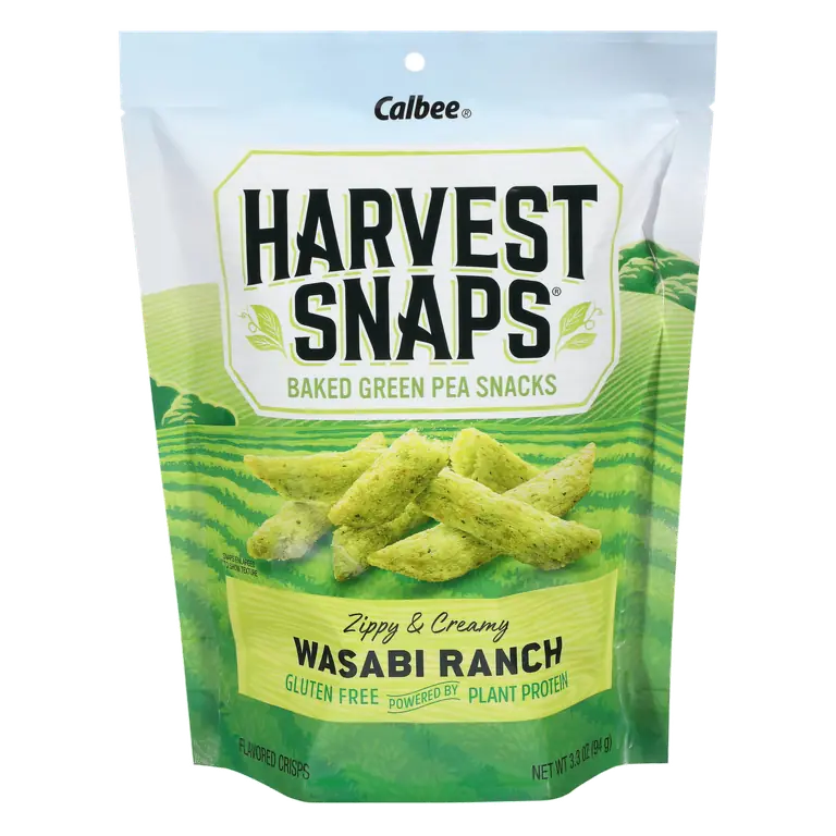 Wasabi Ranch Flavored Zippy & Creamy Green Pea Snack Crisps