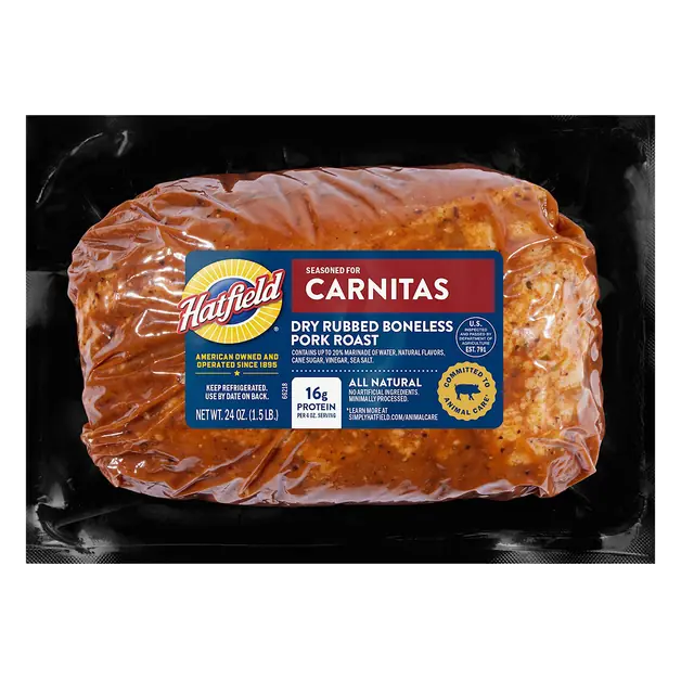 Dry Rubbed Boneless Pork Roast Seasoned For Carnitas Fresh