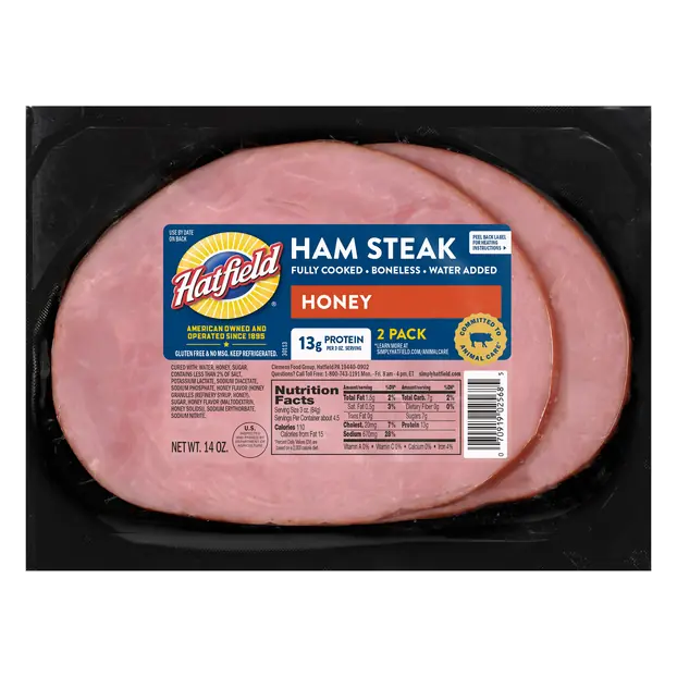 Fully Cooked Boneless Honey Ham Steaks - 2 ct