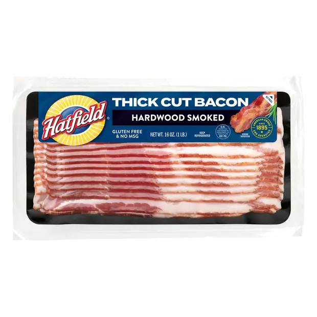Hardwood Smoked Thick Cut Bacon Sliced