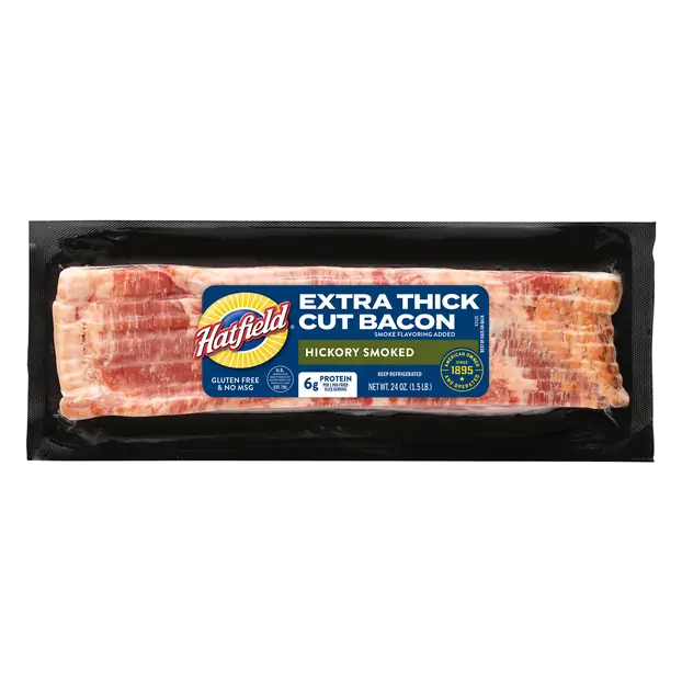 Hickory Smoked Extra Thick Cut Bacon Sliced