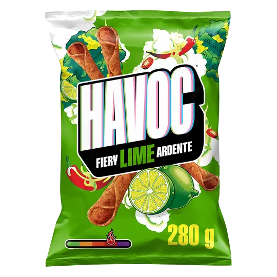 Rolled Tortilla Chips Fiery Lime Flavoured 280 g