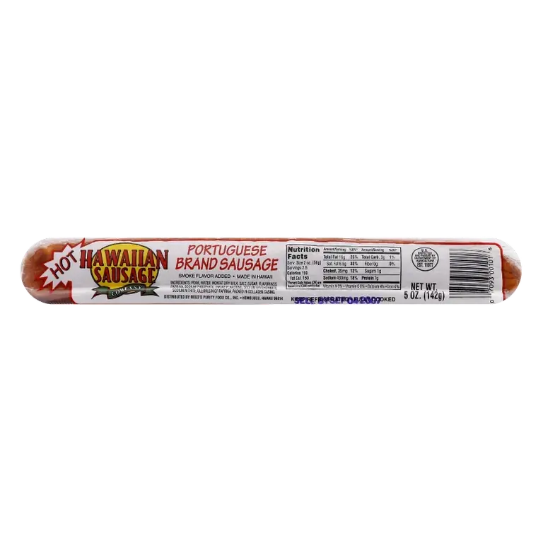 Hawaiian Portuguese Brand Sausage Hot, 5oz: Pork