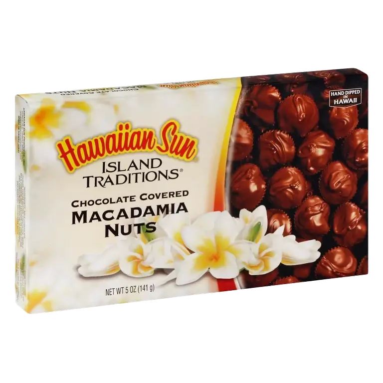 Hawaiian Sun Dark Chocolate Macadamia Cluster, 5oz