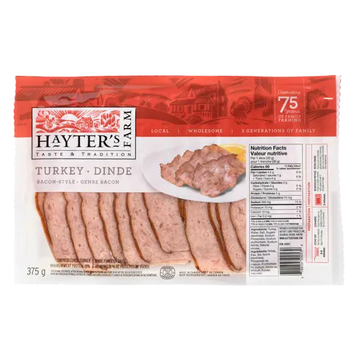 Smoked Cured Turkey Bacon-Style 375 g