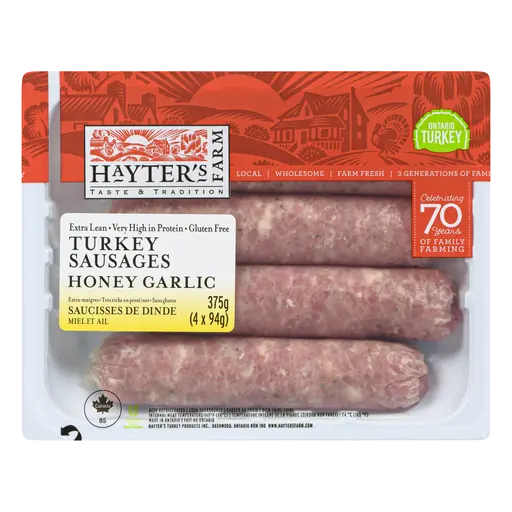 Turkey Sausage Honey Garlic 375 g
