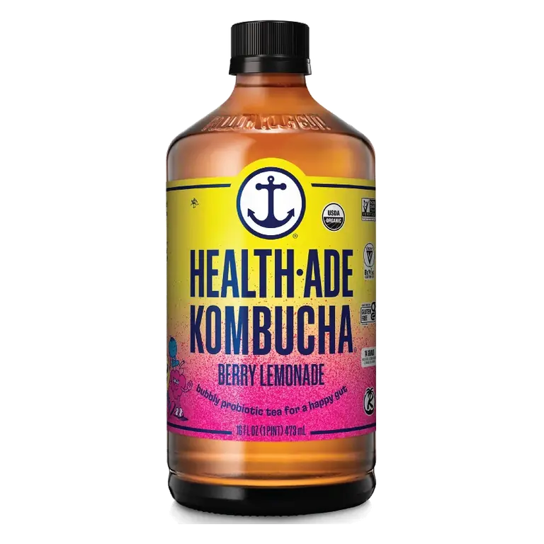 Health-Ade Berry Lemonade Kombucha, 16 fl oz: Organic, Vegan, Certified Gluten-Free