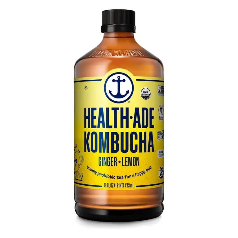 Health Ade Organic Vegan Ginger Lemon Kombucha, 16 fl oz