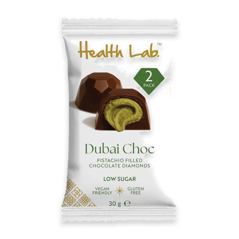 Dubai Choc Pistachio Filled Chocolate Diamonds
