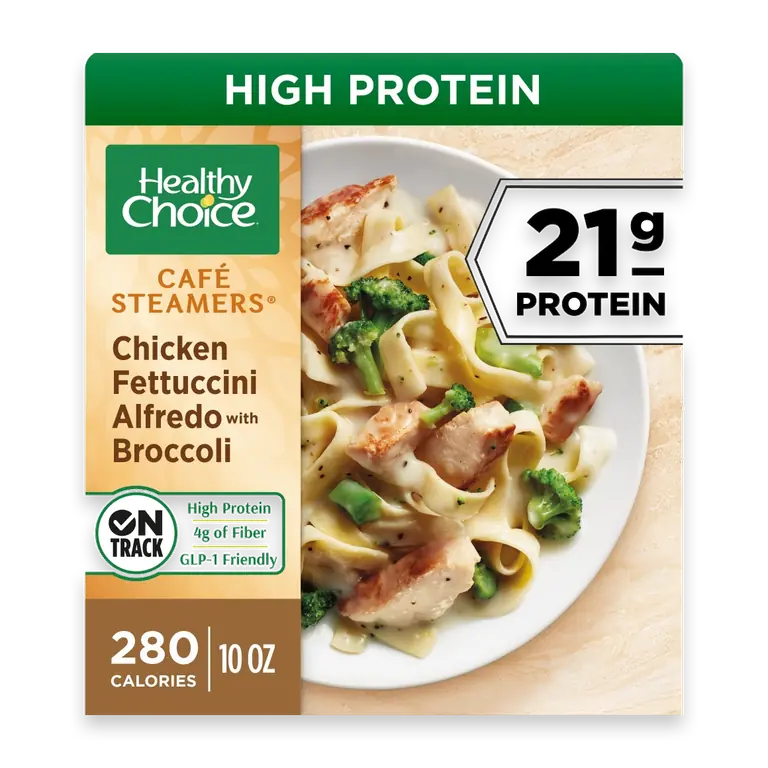 Cafe Steamers Chicken Fettuccini Alfredo With Broccoli, Frozen Meal