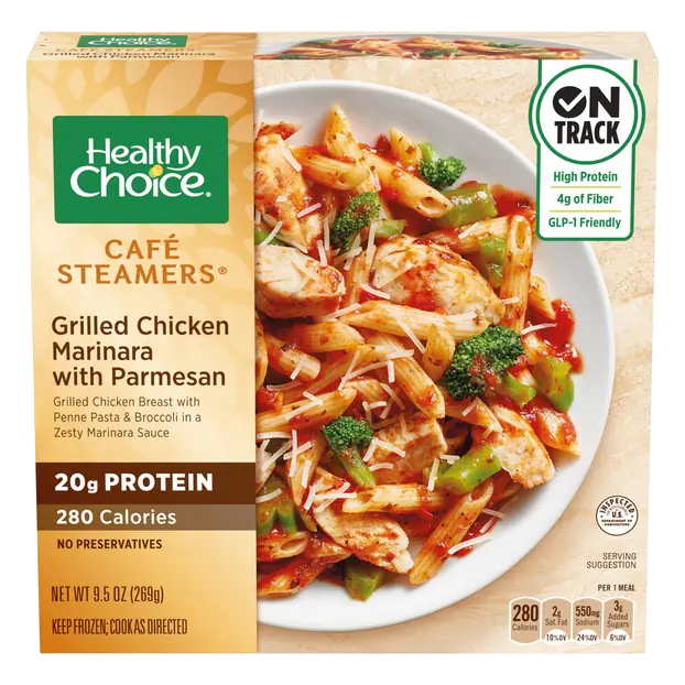 Cafe Steamers Grilled Chicken Marinara with Parmesan Meal