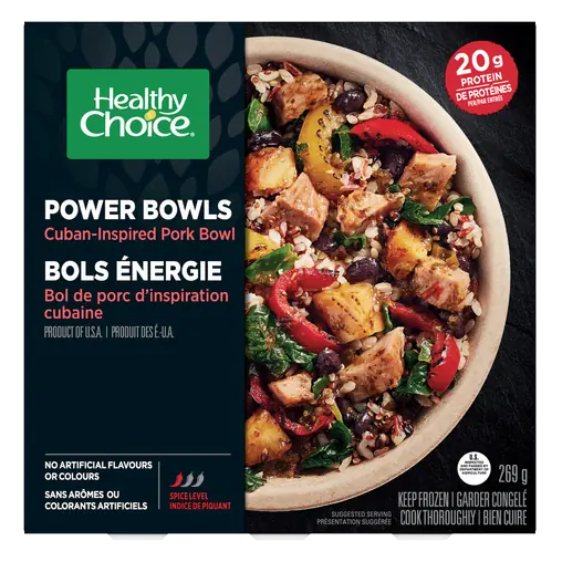 Frozen Entrée Power Bowls Cuban-Inspired Pork 269 g