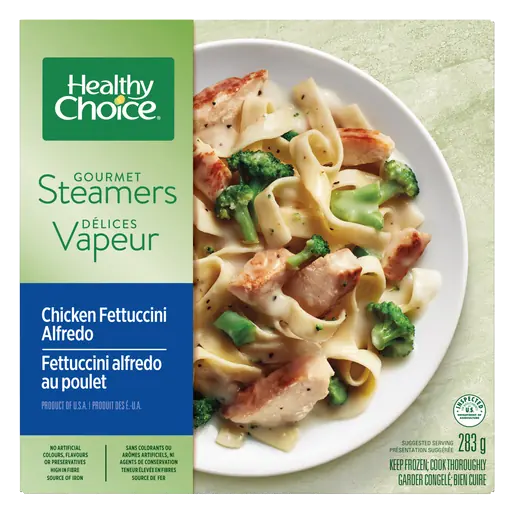 Gourmet Steamers Frozen Entrée Chicken Fettuccini Alfredo 283 g