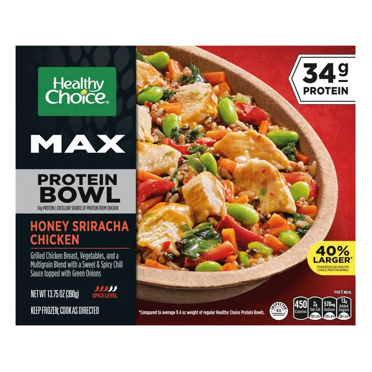 MAX Protein Bowl Honey Sriracha Chicken, Frozen Meal