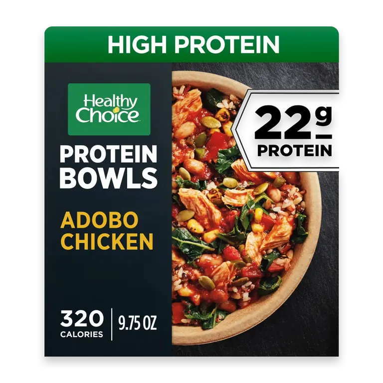Protein Bowls Adobo Chicken, High-Protein Frozen Meal