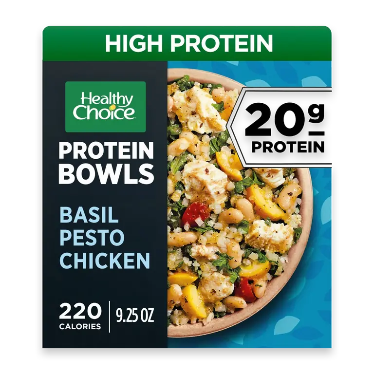 Protein Bowls Basil Pesto Chicken High-Protein Frozen Meal