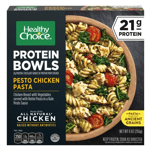 Protein Bowls Pesto Chicken Pasta Frozen Meal