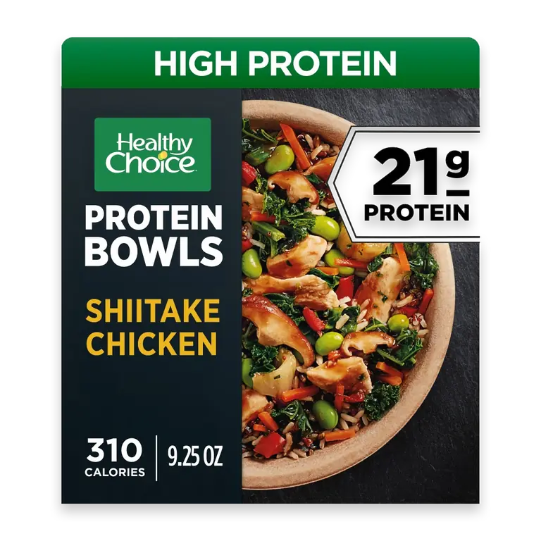 Protein Bowls Shiitake Chicken, High Protein Frozen Meal