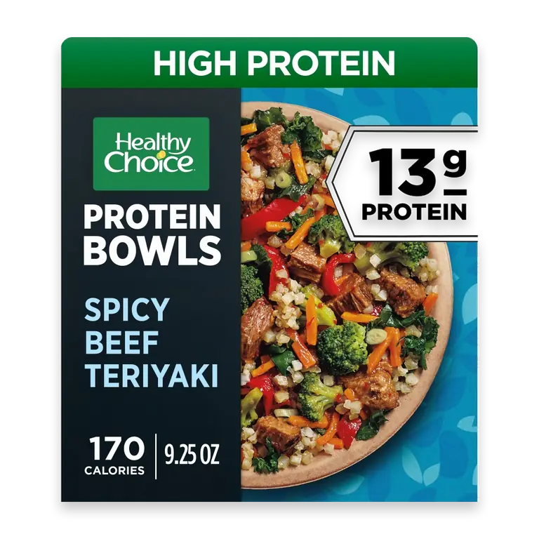 Protein Bowls Spicy Beef Teriyaki, High Protein Frozen Meal
