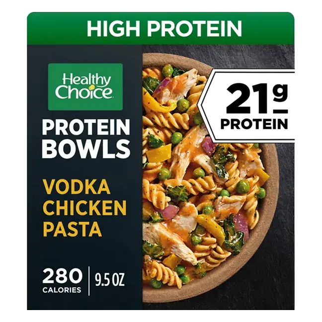 Protein Bowls Vodka Chicken Pasta, High Protein Frozen Meal