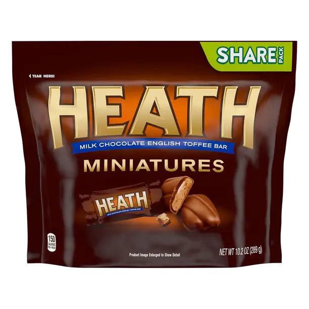 Milk Chocolate English Toffee Candy Bars Miniatures Share Pack