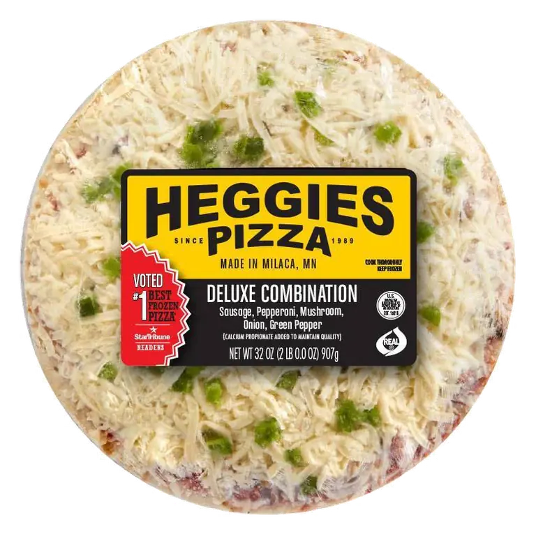 Heggies Deluxe Combination Pizza, 32oz: Pepperoni, Sausage, Mushroom, Onion, Green Pepper