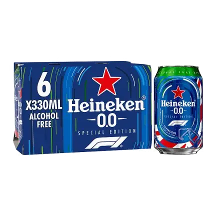 0.0% Alcohol Free Lager Beer Can x6 Multipack
